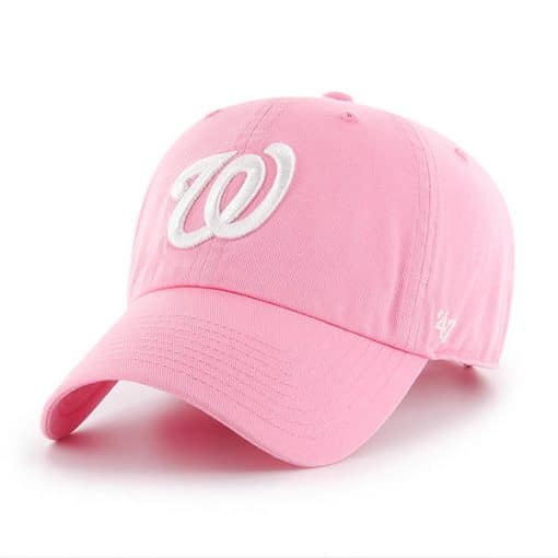 Washington Nationals Women's 47 Brand Pink Clean Up Adjustable Hat