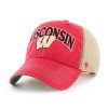 Wisconsin Badgers Tuscaloosa Clean Up Vintage Red 47 Brand Adjustable Hat