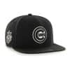 Chicago Cubs 47 Brand Black Sure Shot Snapback Hat