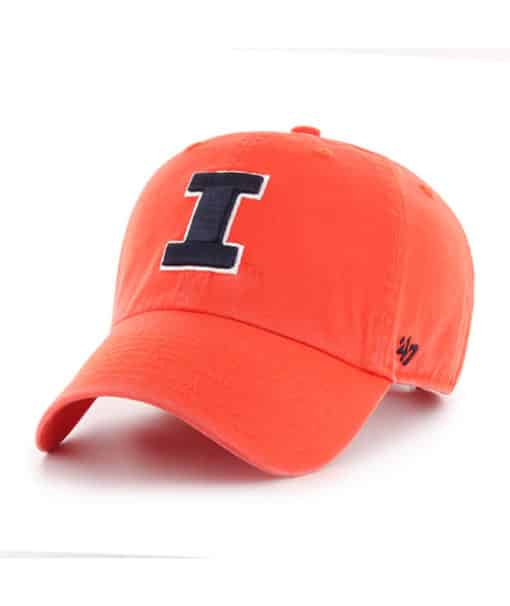 Illinois Fighting Illini 47 Brand Orange Clean Up Adjustable Hat