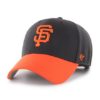 San Francisco Giants 47 Brand Black Orange MVP Adjustable Hat