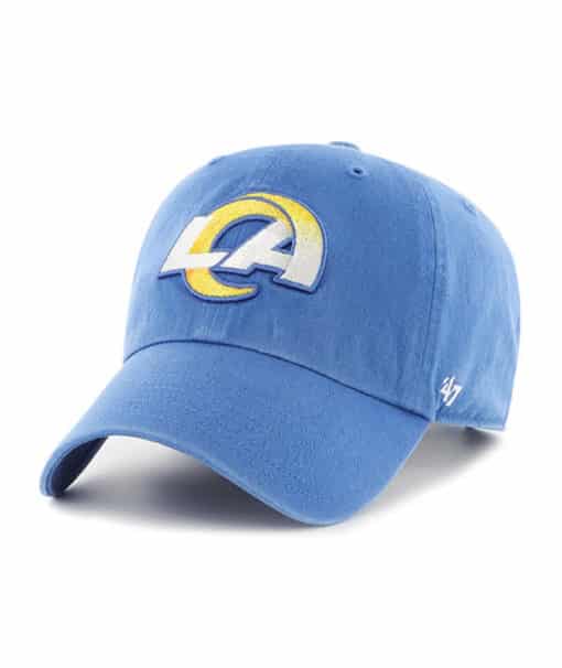 Los Angeles Rams 47 Brand Blue Montego Clean Up Adjustable Hat