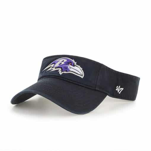 Baltimore Ravens 47 Brand Black VISOR Adjustable Hat