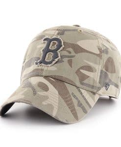 Boston Red Sox 47 Brand Camo Tarpoon Faded Adjustable Hat