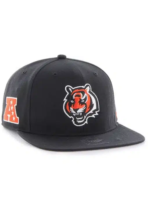 Cincinnati Bengals Super Shot Captain Black 47 Brand Adjustable Hat - Image 3