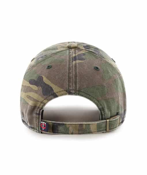 Minnesota Twins 47 Brand Camo Cargo Clean Up Adjustable Hat - Image 2