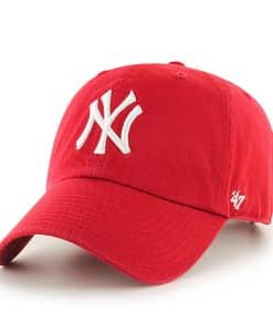 New York Yankees 47 Brand Red Clean Up Adjustable Hat