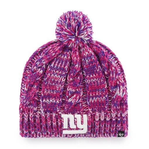 New York Giants KIDS 47 Brand Magenta Honey Knit Beanie Hat