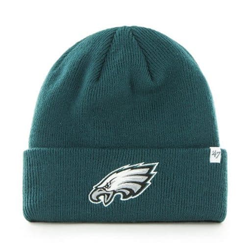 Philadelphia Eagles 47 Brand Pacific Green Raised Cuff Knit Hat