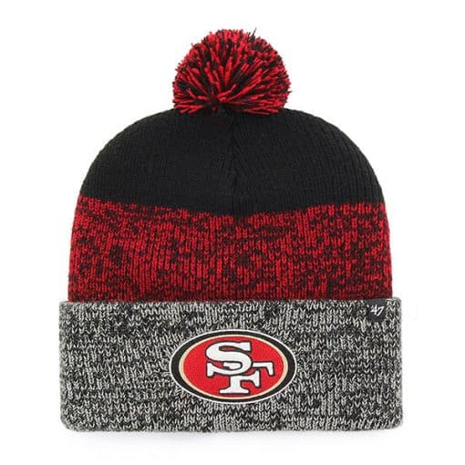 San Francisco 49ers 47 Brand Black Static Cuff Knit Hat