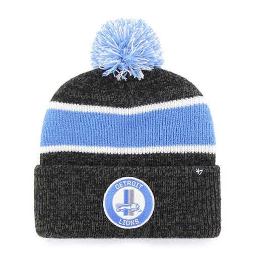 Detroit Lions 47 Brand Vintage Legacy Black Cuff Knit Hat