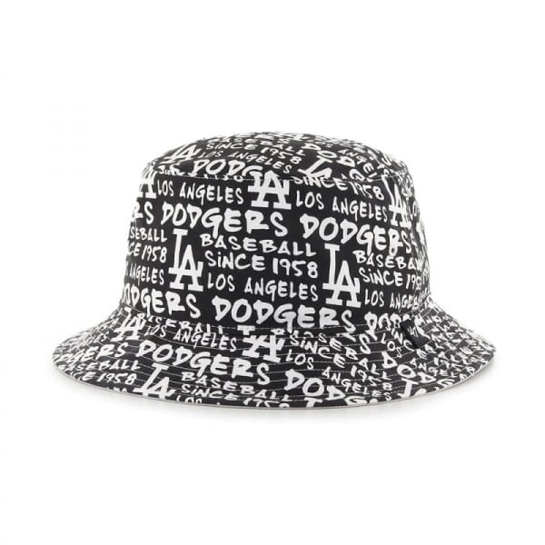 Los Angeles Dodgers 47 Brand Script Black White Bucket Hat - Detroit ...