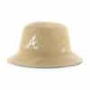 Atlanta Braves 47 Brand Khaki Chambray Ballpark Bucket Hat