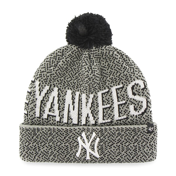 New York Yankees Mezzo Cuff Knit Gray 47 Brand Hat