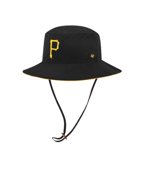 Pittsburgh Pirates 47 Brand Black Panama Bucket Hat