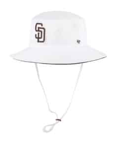 San Diego Padres 47 Brand White Panama Bucket Hat