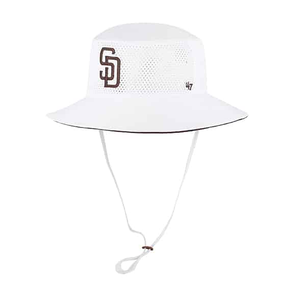 San Diego Padres 47 Brand White Panama Bucket Hat