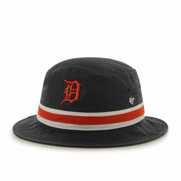 Detroit Tigers Striped Bucket Bright Navy 47 Brand Hat