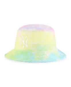 New York Yankees 47 Brand White Tie Dye Truckin Bucket Hat