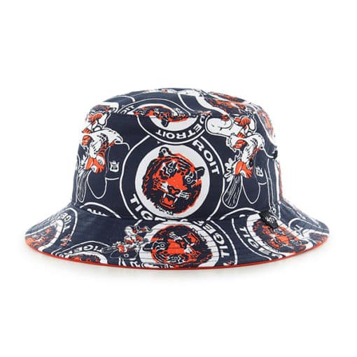 Detroit Tigers 47 Brand Cooperstown Navy Bravado Bucket Hat