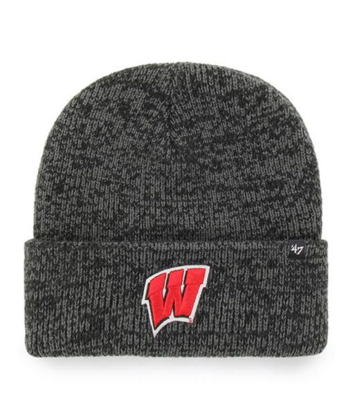 Wisconsin Badgers 47 Brand Black Brain Freeze Cuff Knit Hat