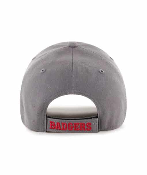Wisconsin Badgers 47 Brand Dark Gray MVP Adjustable Hat - Image 2