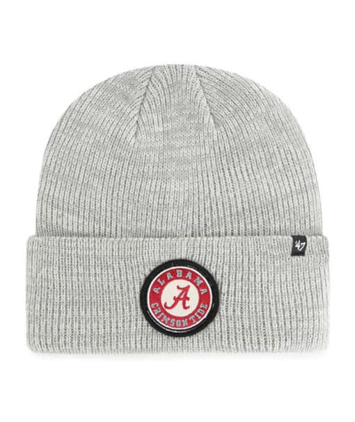 Alabama Crimson Tide 47 Brand Plainfield Gray Beanie Cuff Knit Hat