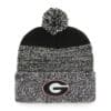 Georgia Bulldogs 47 Brand Black Static Cuff Knit Hat