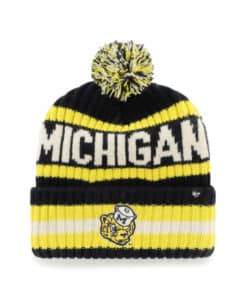 Michigan Wolverines 47 Brand Bering Navy Cuff Knit Hat