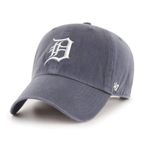 Detroit Tigers 47 Brand Vintage Navy USA Flag Clean Up Adjustable Hat