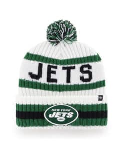 New York Jets 47 Brand Bering White Cuff Knit Hat
