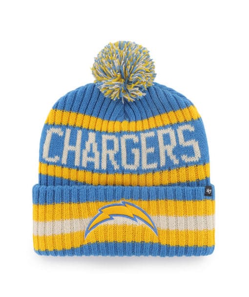 Los Angeles Chargers 47 Brand Blue Raz Bering Cuff Knit Hat