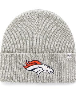 Denver Broncos Brain Freeze Cuff Knit Gray 47 Brand Hat
