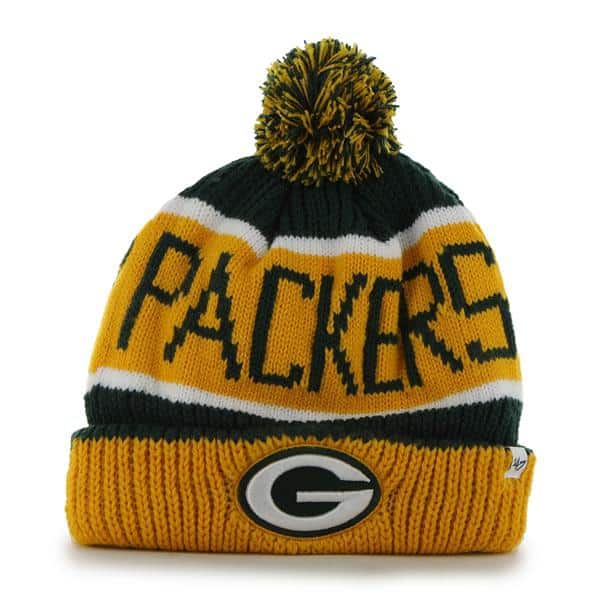 Green Bay Packers Calgary Cuff Knit Dark Green 47 Brand Hat - Detroit ...