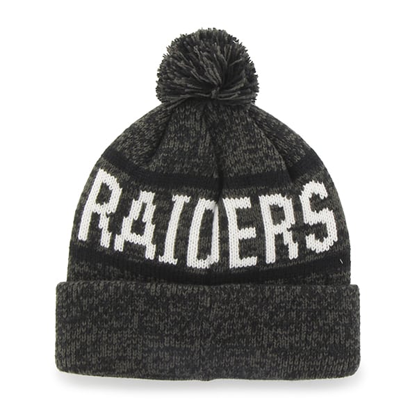 Oakland Raiders Northmont Cuff Knit Charcoal 47 Brand Hat - Image 2