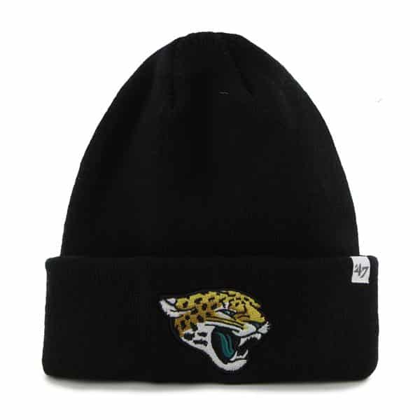 Jacksonville Jaguars Raised Cuff Knit Black 47 Brand Hat Detroit Game