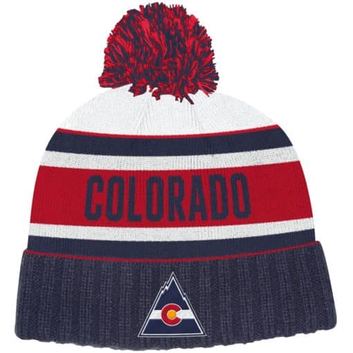 Colorado Rockies NHL Adidas Dark Blue Cuff Knit Hat