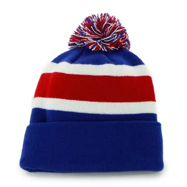 New York Rangers Breakaway Cuff Knit Royal 47 Brand Hat - Image 2