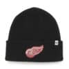 Detroit Red Wings 47 Brand Black Raised Cuff Knit Hat