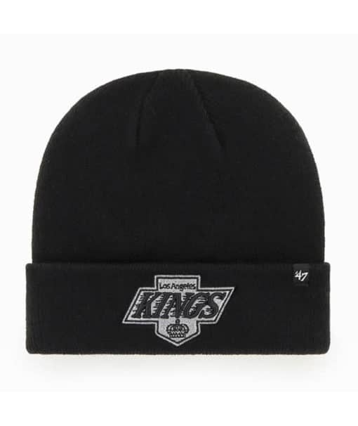 Los Angeles Kings 47 Brand Vintage Black Raised Cuff Knit Hat