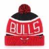 Chicago Bulls 47 Brand Black Red Calgary Cuff Knit Hat