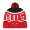 Chicago Bulls 47 Brand Black Red Calgary Cuff Knit Hat