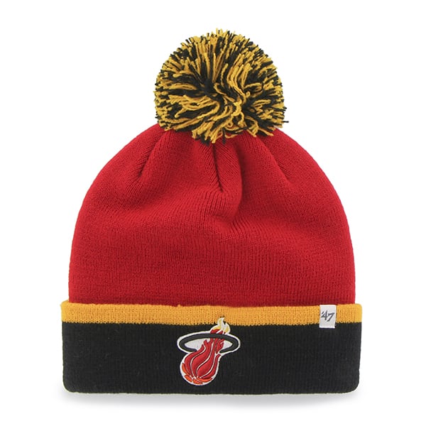 Miami Heat Baraka Two Tone Cuff Knit Red 47 Brand Hat