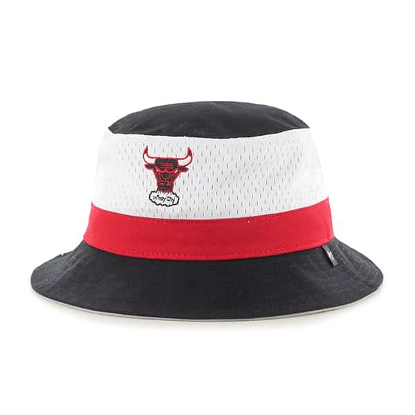 Chicago Bulls Double Line Bucket Black 47 Brand Hat