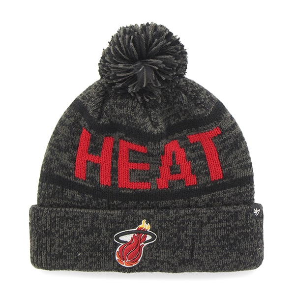 Miami Heat Northmont Cuff Knit Charcoal 47 Brand Hat