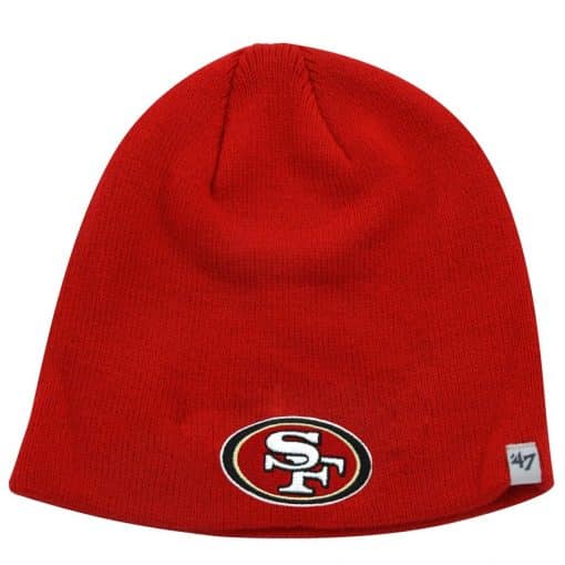 San Francisco 49ers 47 Brand Red Knit Beanie Hat