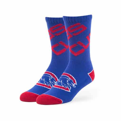 Chicago Cubs 47 Brand LARGE Helix Blue Sport Socks