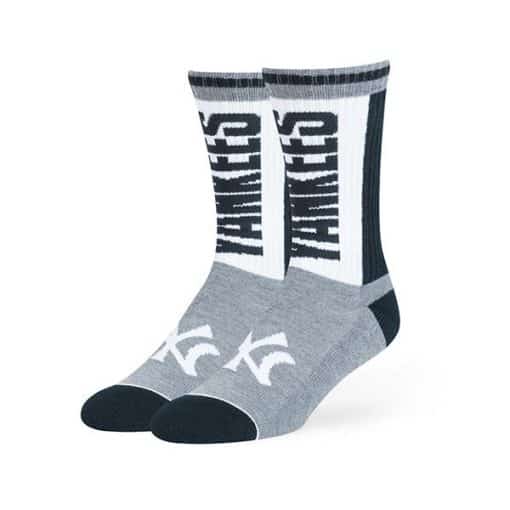 New York Yankees LARGE 47 Brand Slate Gray Crew Socks Detroit Game Gear