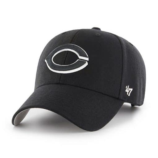Cincinnati Reds 47 Brand Black MVP Adjustable Hat