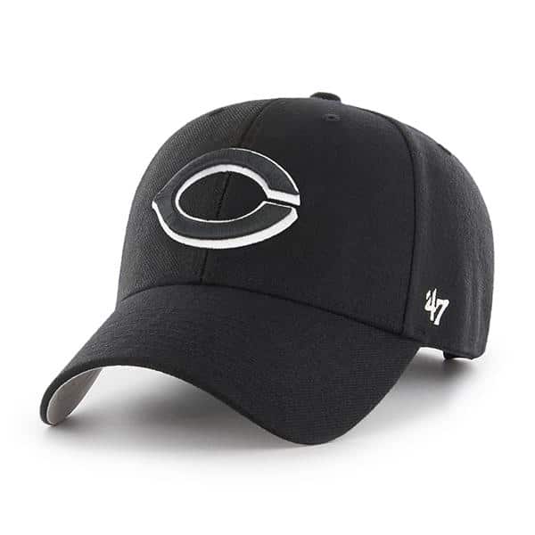 Cincinnati Reds 47 Brand Black MVP Adjustable Hat - Detroit Game Gear